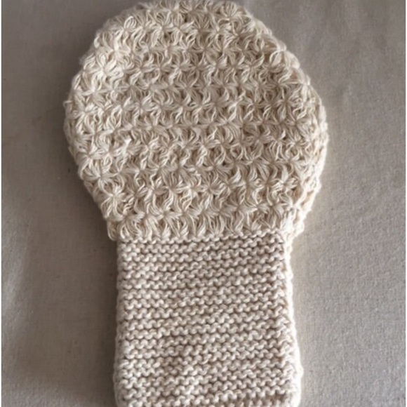 Earth Friendly Bath Glove Organic Cotton Soft Exfoliator Hand Crafted - Picture 1 of 11